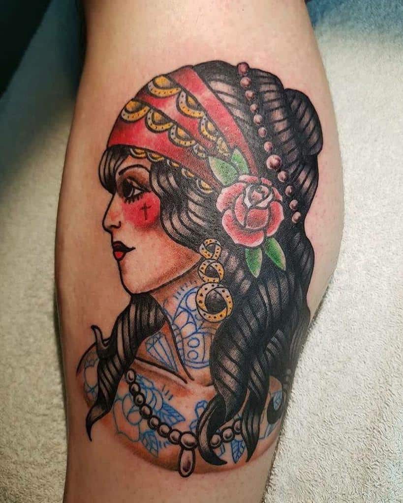 leg gypsy rose tattoos docblackink