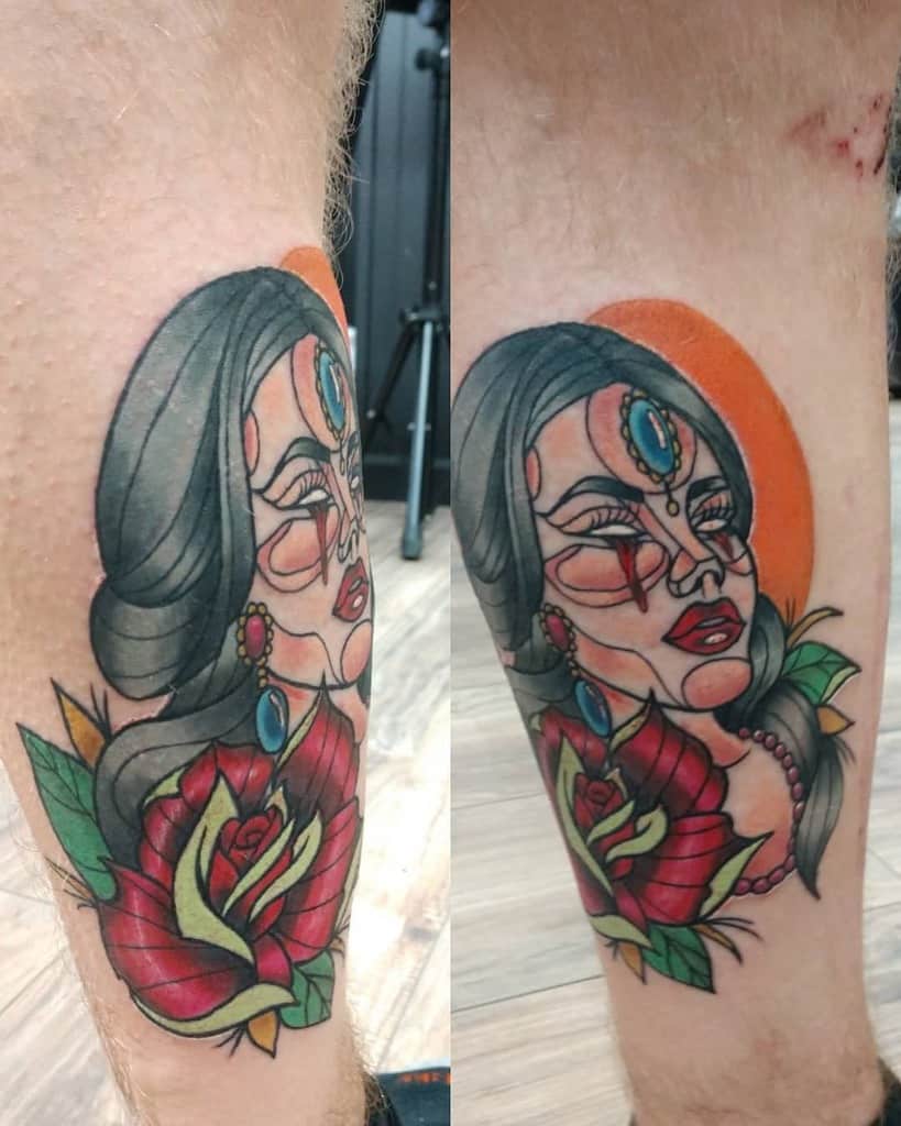 leg gypsy rose tattoos shannonvolz_tattoos