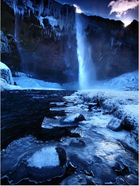 Thác nước tại Seljalandsfoss, Iceland.