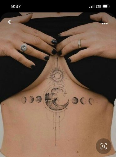 24 Elegant Under Breast Tattoo Ideas for Women