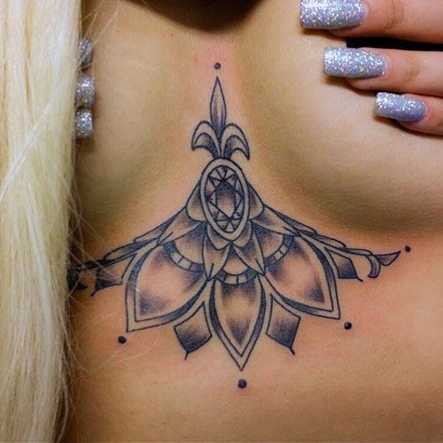 24 Elegant Under Breast Tattoo Ideas for Women