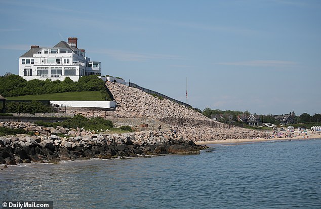 Sitting on five acres with 11,000 square feet, eight bedrooms, 10 bathrooms, and its own private beach, Swift's sprawling residence is the most expensive home in Rhode Island