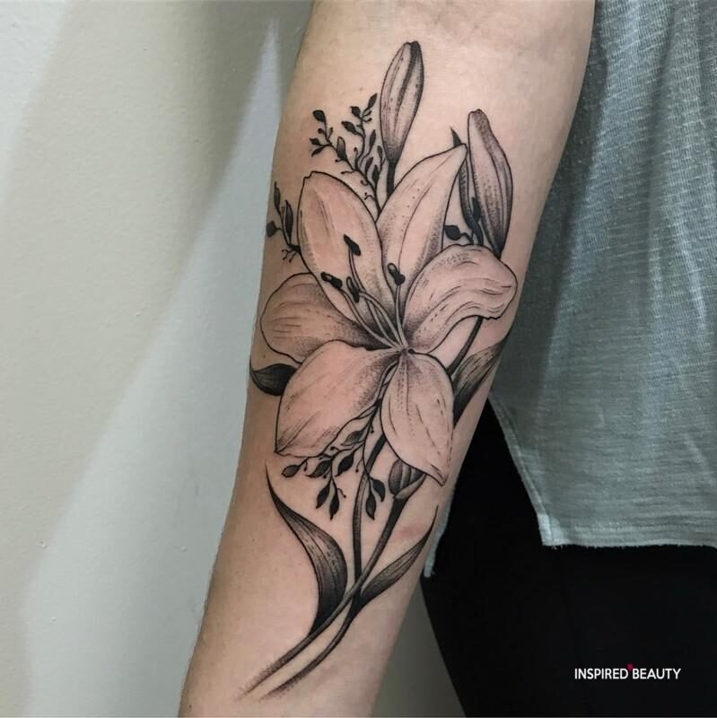 Orchid Flower Tattoo Design