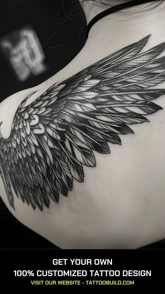 bird wing tattoo