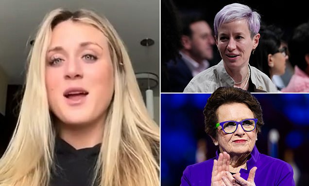 Riley Gaines says Megan Rapinoe and Billie Jean King are 'actively fighting for women to lose' | Daily Mail Online