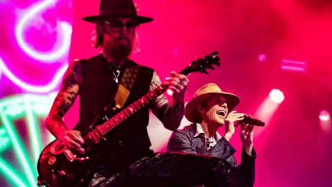 Getty Images Left Dave Navarro and Perry Farrell of Jane's Addiction perform on stage at Pinkpop on June 23, 2024