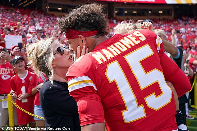 Brittany Mahomes threw a birthday party for Patrick after the Chiefs' victory on Sunday