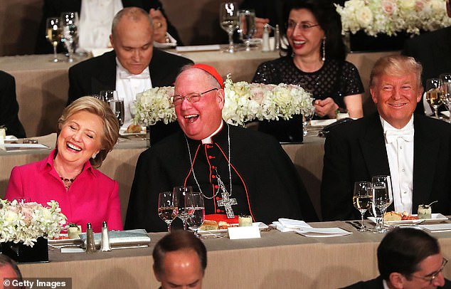 Dolan, who plays a prominent role in the dinner, has been highly critical of Democrats, writing a 2018 Wall Street Journal op-ed that carried the headline, 'The Democrats Abandon Catholics'