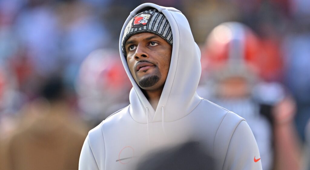 Deshaun Watson in hoodie