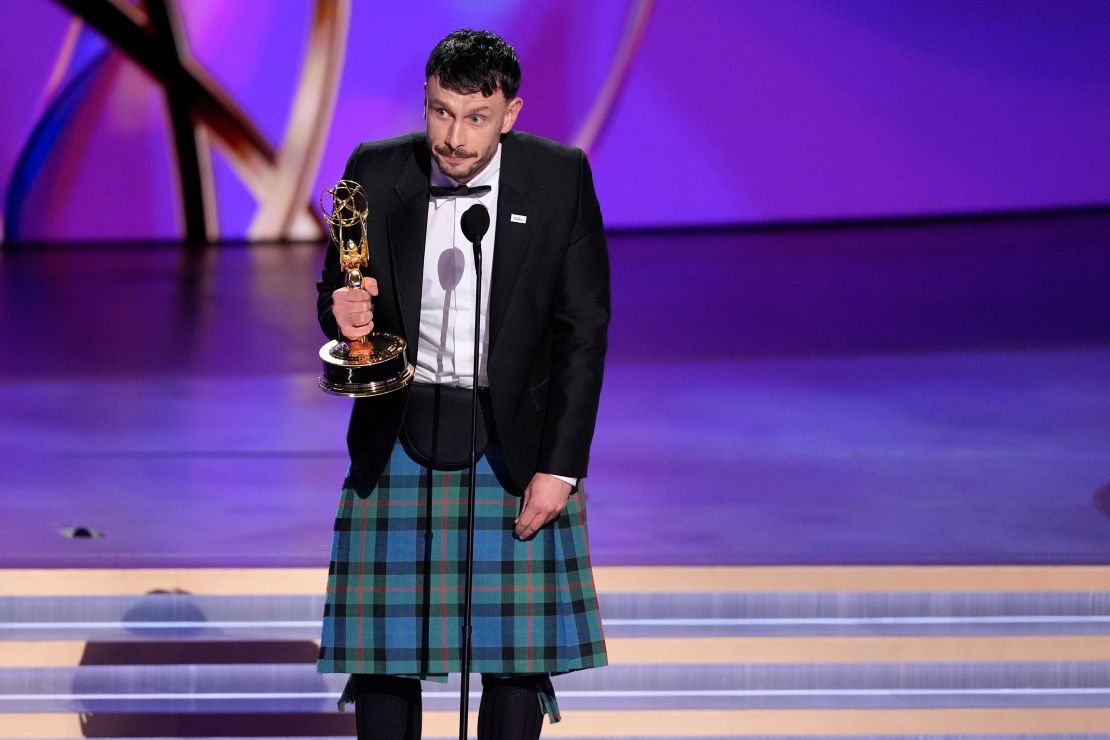 Richard Gadd accepts the award for outstanding lead actor in a limited or anthology series or movie for "Baby Reindeer."