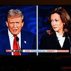 Kamala Harris dogwalks Trump