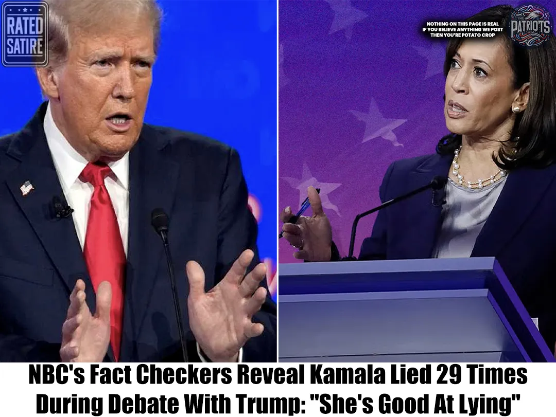 NBC’s Fact Checkers Reveal Kamala Lied 29 Times During Debate With Trump: “She’s Good At Lying”