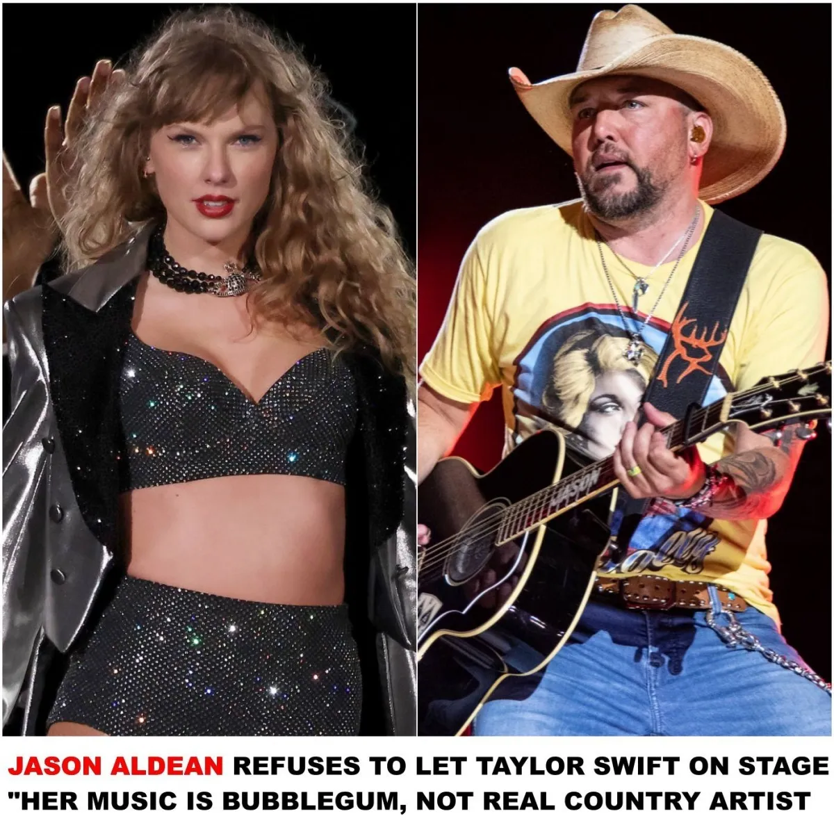 Breaking: Jason Aldean Rejects $500 Million Music Collaboration With Taylor Swift, “Her Music Is Woke, No Thanks”