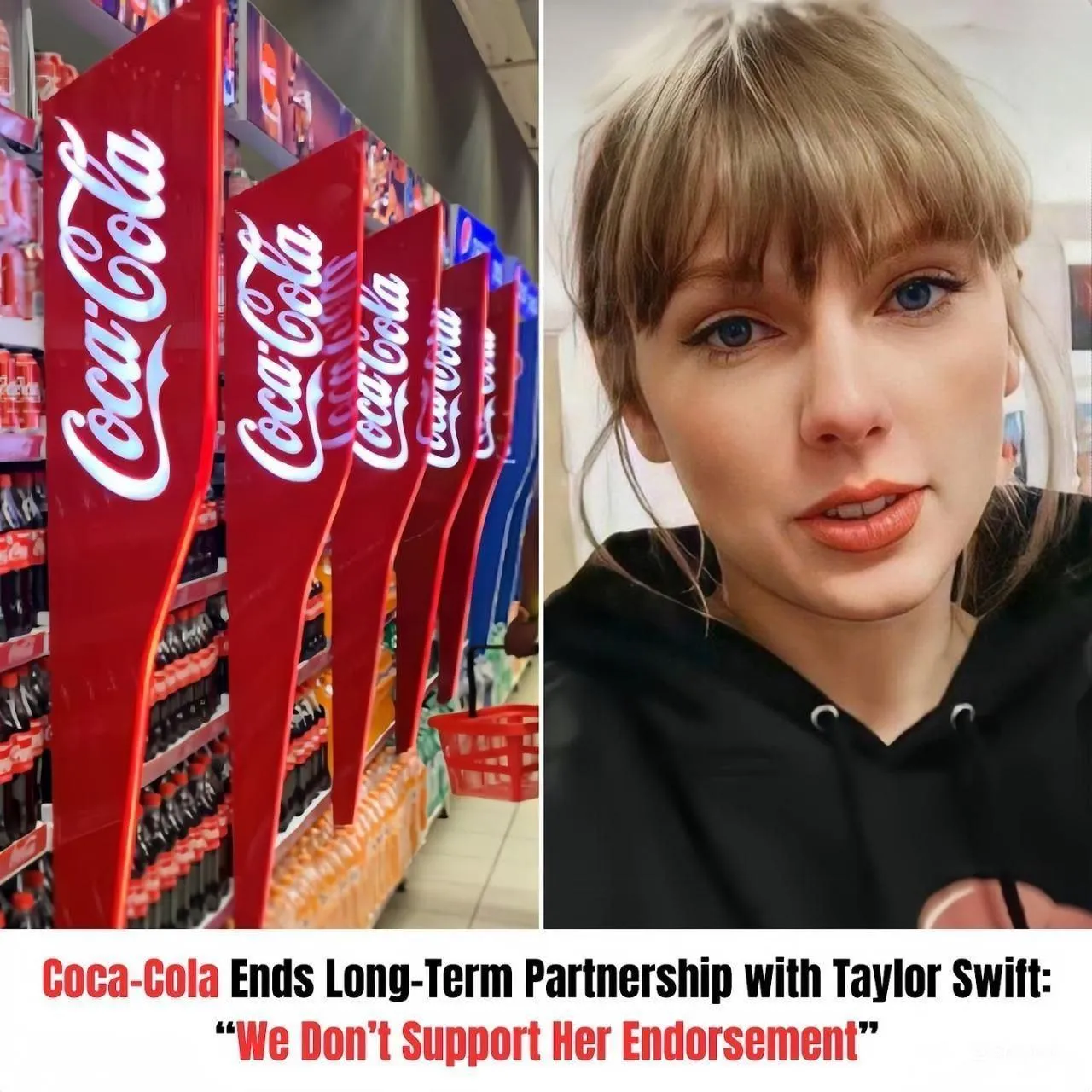 BREAKING: Coca-Cola Ends Long-Term Partnership with Taylor Swift: “We Don’t Support Her Endorsement”